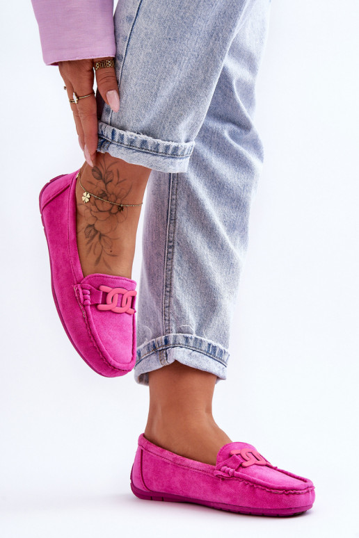 Mocasines ante rosa Rabell