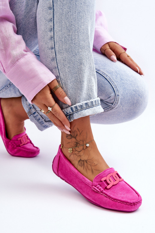 Mocasines ante rosa Rabell