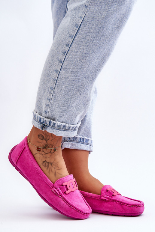 Mocasines ante rosa Rabell