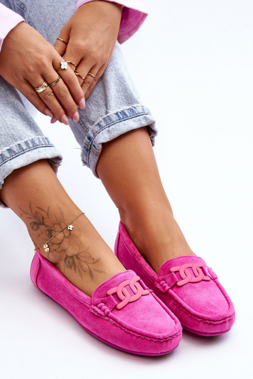 Mocasines ante rosa Rabell