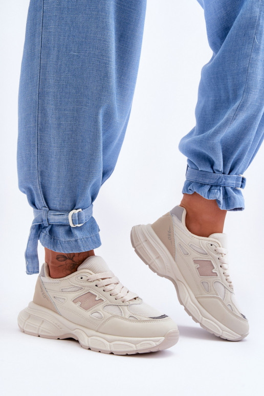 Zapatillas con malla color beige Venecia.