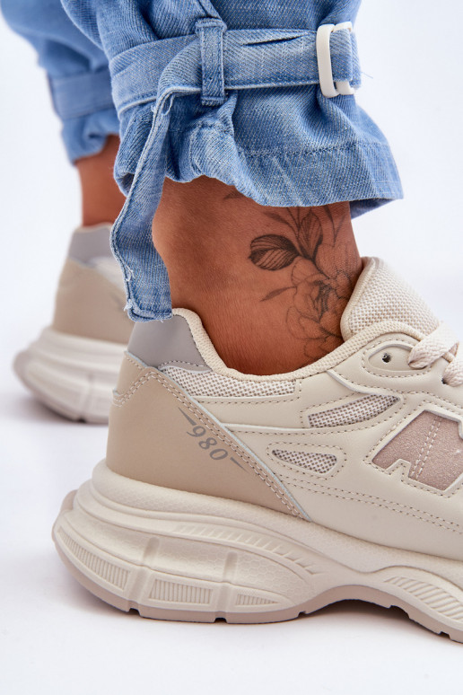 Zapatillas con malla color beige Venecia.