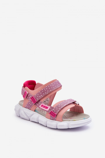 Sandalias infantiles con cierres adhesivos Big Star LL374202 color rosa