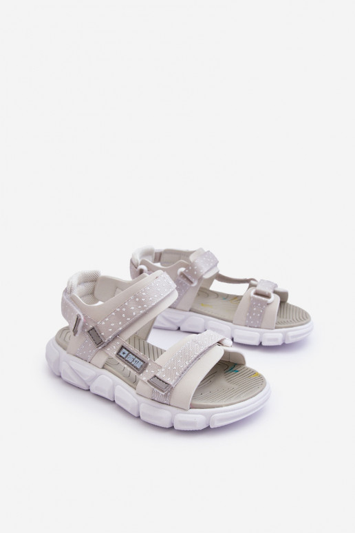 Sandalias Infantiles con cierres adhesivos Big Star LL374201 Color blanco-plata