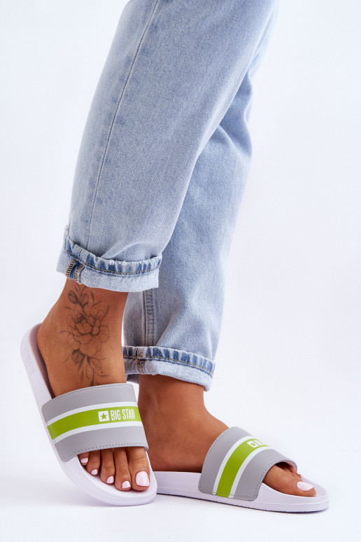 Pantuflas ligeras Big Star JJ274647 Blanco-gris