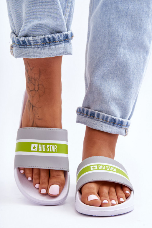 Pantuflas ligeras Big Star JJ274647 Blanco-gris