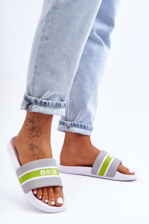Pantuflas ligeras Big Star JJ274647 Blanco-gris