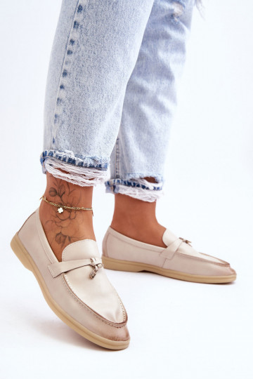 Mocasines de mujer modelo clásico beige Cortez