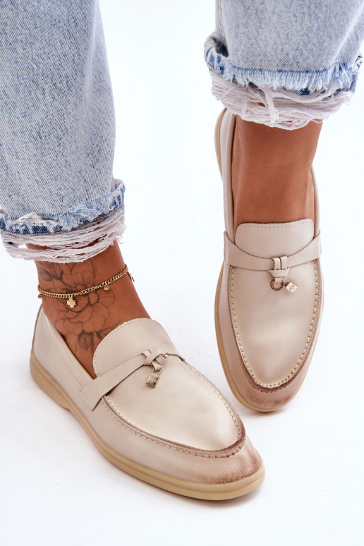 Mocasines de mujer modelo clásico beige Cortez