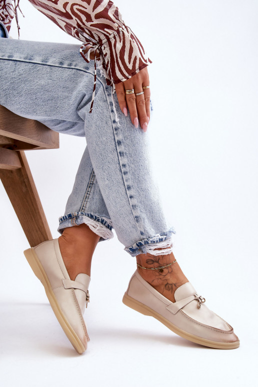 Mocasines de mujer modelo clásico beige Cortez