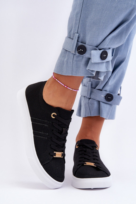 Zapatos de ocio con cordones en color negro Etna