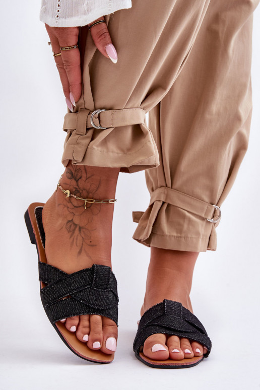 Pantuflas negro Aversa
