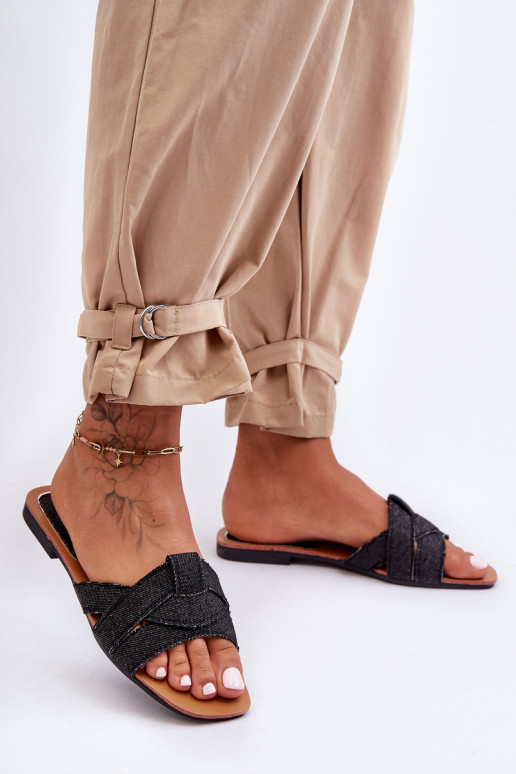 Pantuflas negro Aversa