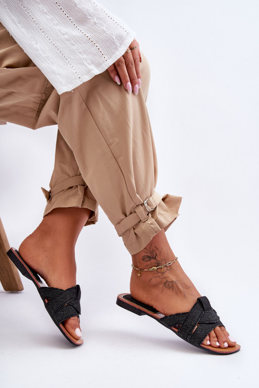 Pantuflas negro Aversa Pantuflas negro Aversa