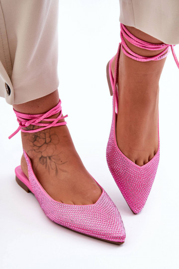 Bailarinas con tirantes Adornos rosa Jange