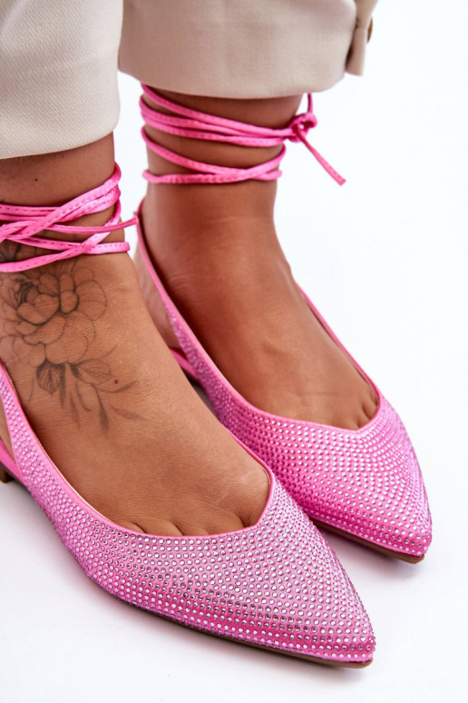 Bailarinas con tirantes Adornos rosa Jange
