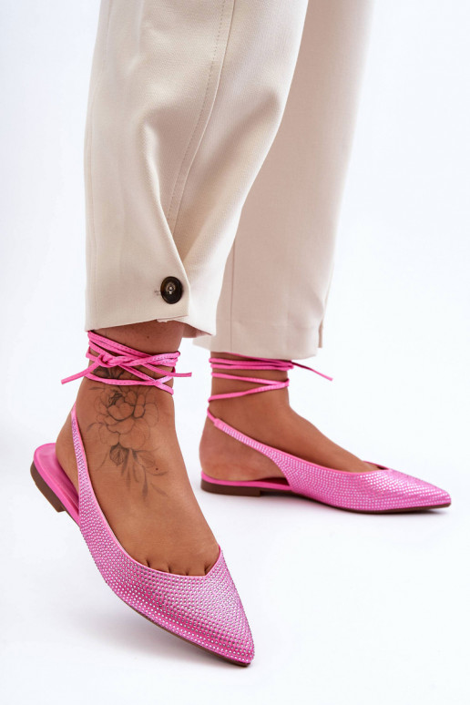 Bailarinas con tirantes Adornos rosa Jange