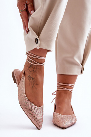 Bailarinas con tirantes Adornos beige Jange 2