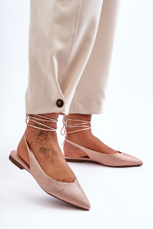 Bailarinas con tirantes Adornos beige Jange Bailarinas con tirantes Adornos beige Jange