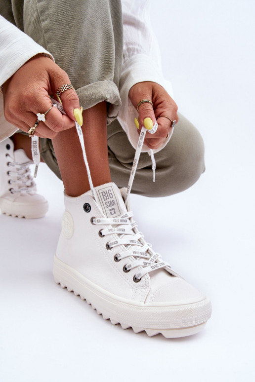 Zapatos de ocio Big Star calentados color blanco GG274108