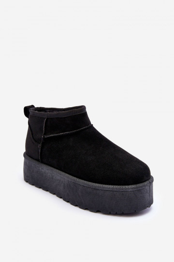 Botas de nieve de ante con plataforma en Corcoran negro 2