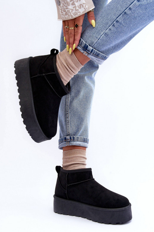 Botas de nieve de ante con plataforma en Corcoran negro