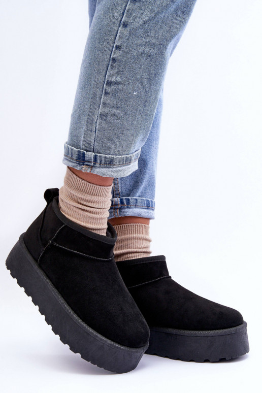 Botas de nieve de ante con plataforma en Corcoran negro