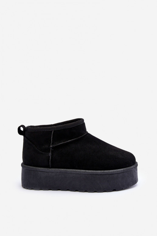 Botas de nieve de ante con plataforma en Corcoran negro
