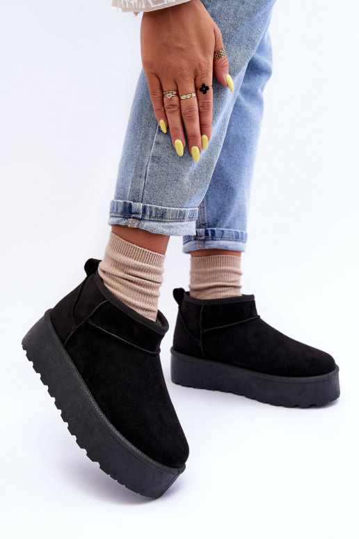 Botas de nieve de ante con plataforma en Corcoran negro