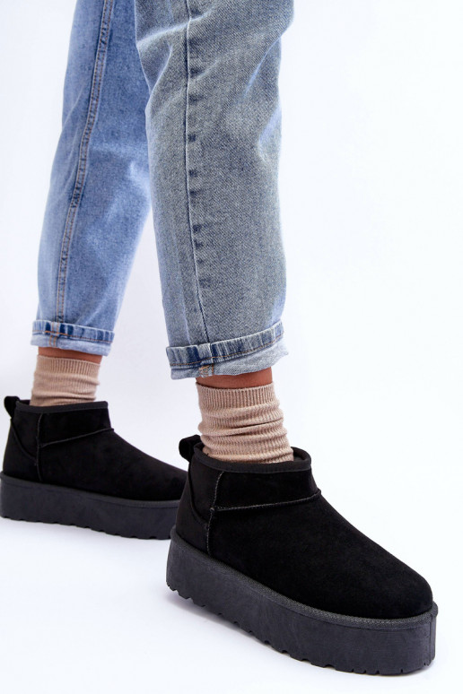 Botas de nieve de ante con plataforma en Corcoran negro