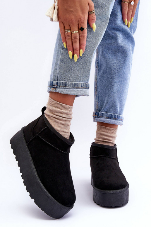 Botas de nieve de ante con plataforma en Corcoran negro