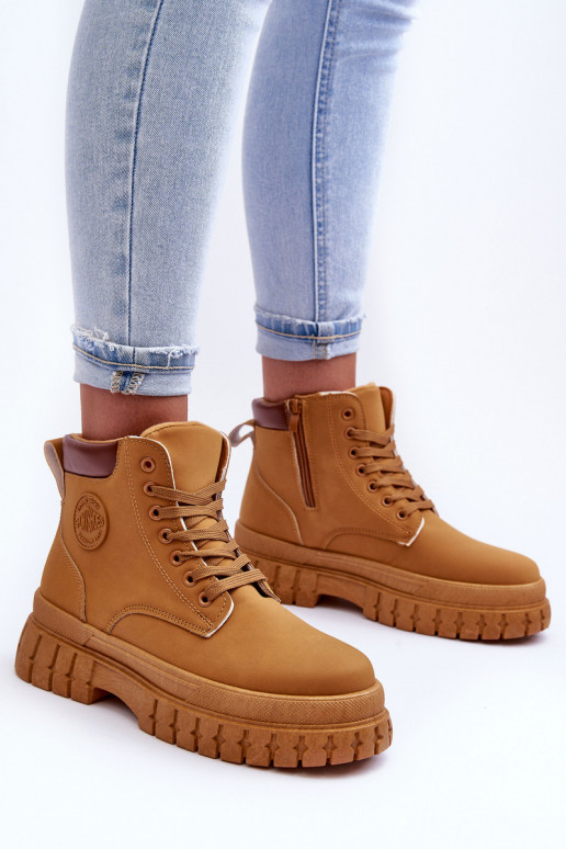 Zapatos con plataforma en color marrón Calys