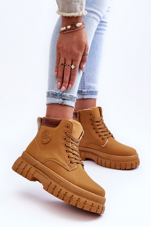 Zapatos con plataforma en color marrón Calys