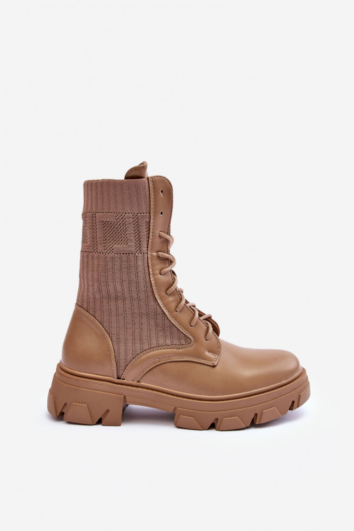 botines con cordones beige Marlissa botines con cordones beige Marlissa