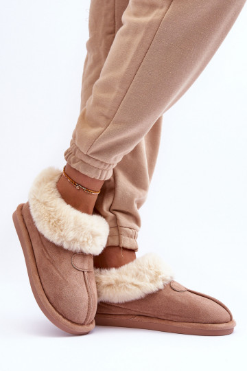 Zapatillas con pelo color beige Lanoze 2