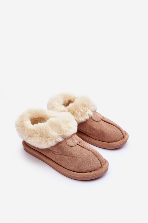 Zapatillas con pelo color beige Lanoze