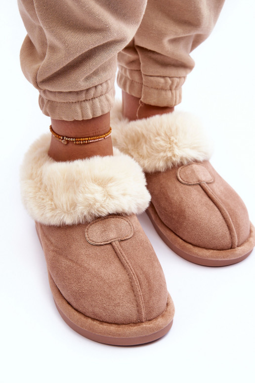 Zapatillas con pelo color beige Lanoze