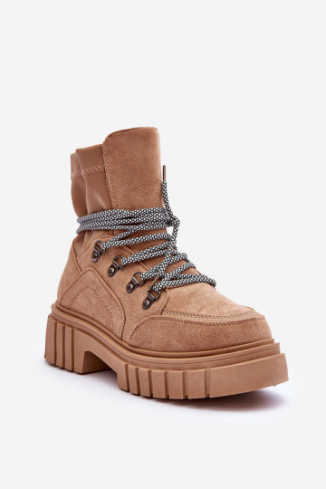 Zapatos ante con cordones beige Bellota