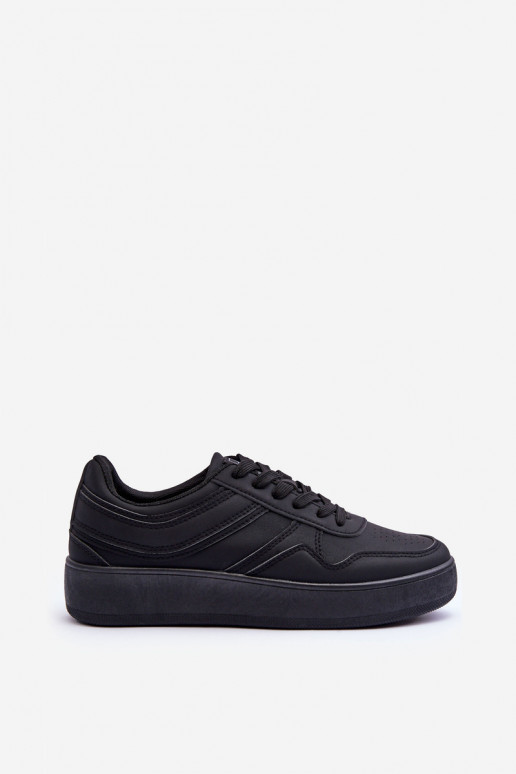 Zapatillas deportivas con plataforma en color negro Pudina.