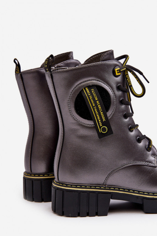 Zapatos cálidos para niños zapatos color gris Iomare