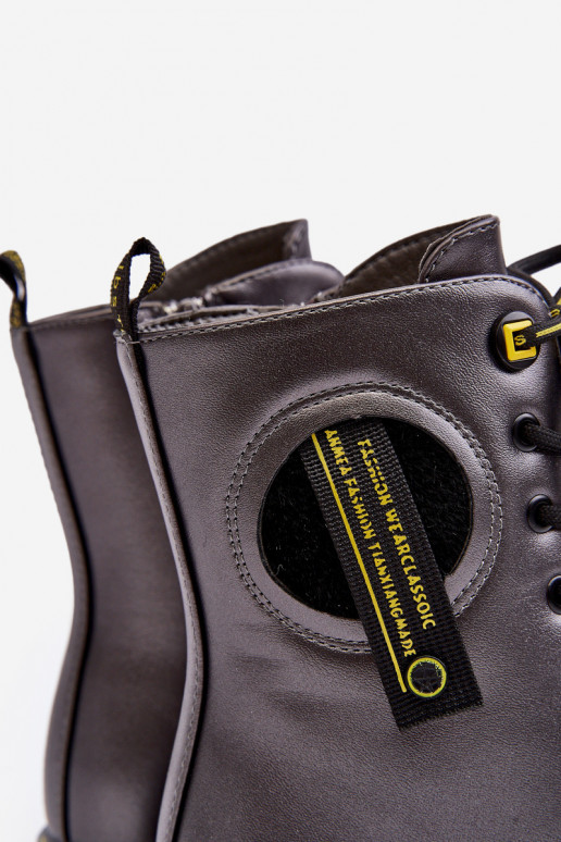 Zapatos cálidos para niños zapatos color gris Iomare