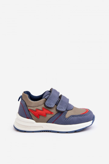 zapatos Zapatillas deportivas para niños con cierres adhesivos color azul Hemmani 2