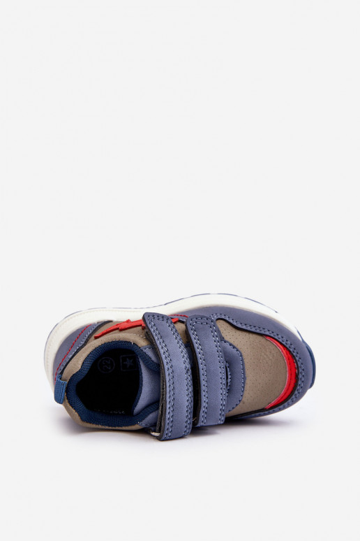 zapatos Zapatillas deportivas para niños con cierres adhesivos color azul Hemmani