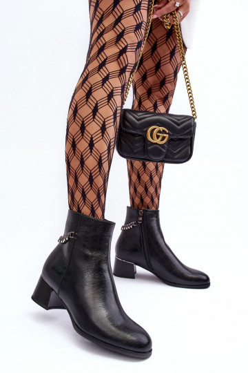 Botas negras de tacón bajo Rennie 2