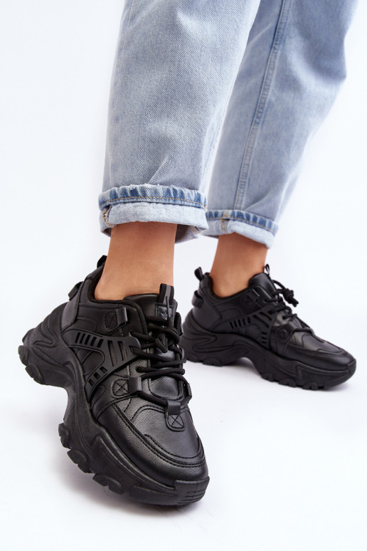 Zapatillas deportivas de mujer, zapatillas deportivas color negro Toderus