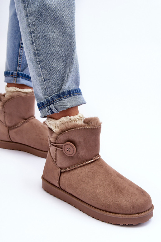 botas de nieve calentadas con adornos beige Siriol