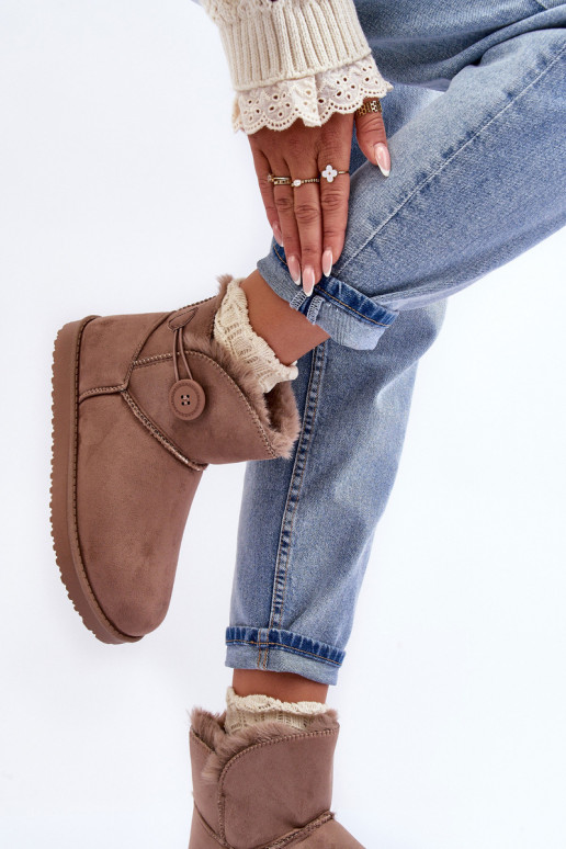 botas de nieve calentadas con adornos beige Siriol