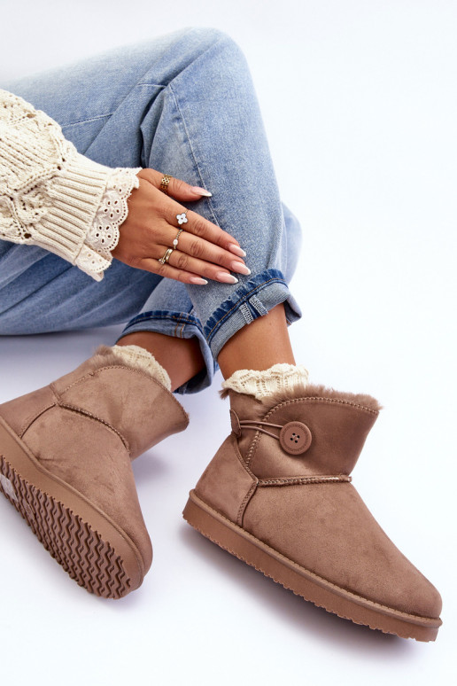 botas de nieve calentadas con adornos beige Siriol