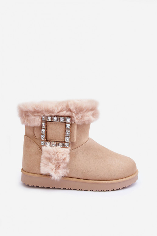 botas de nieve calentitas con hebillas beige Dulca botas de nieve calentitas con hebillas beige Dulca