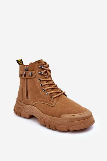 Calentado de gamuza Botas de mujer color marrón Jailina